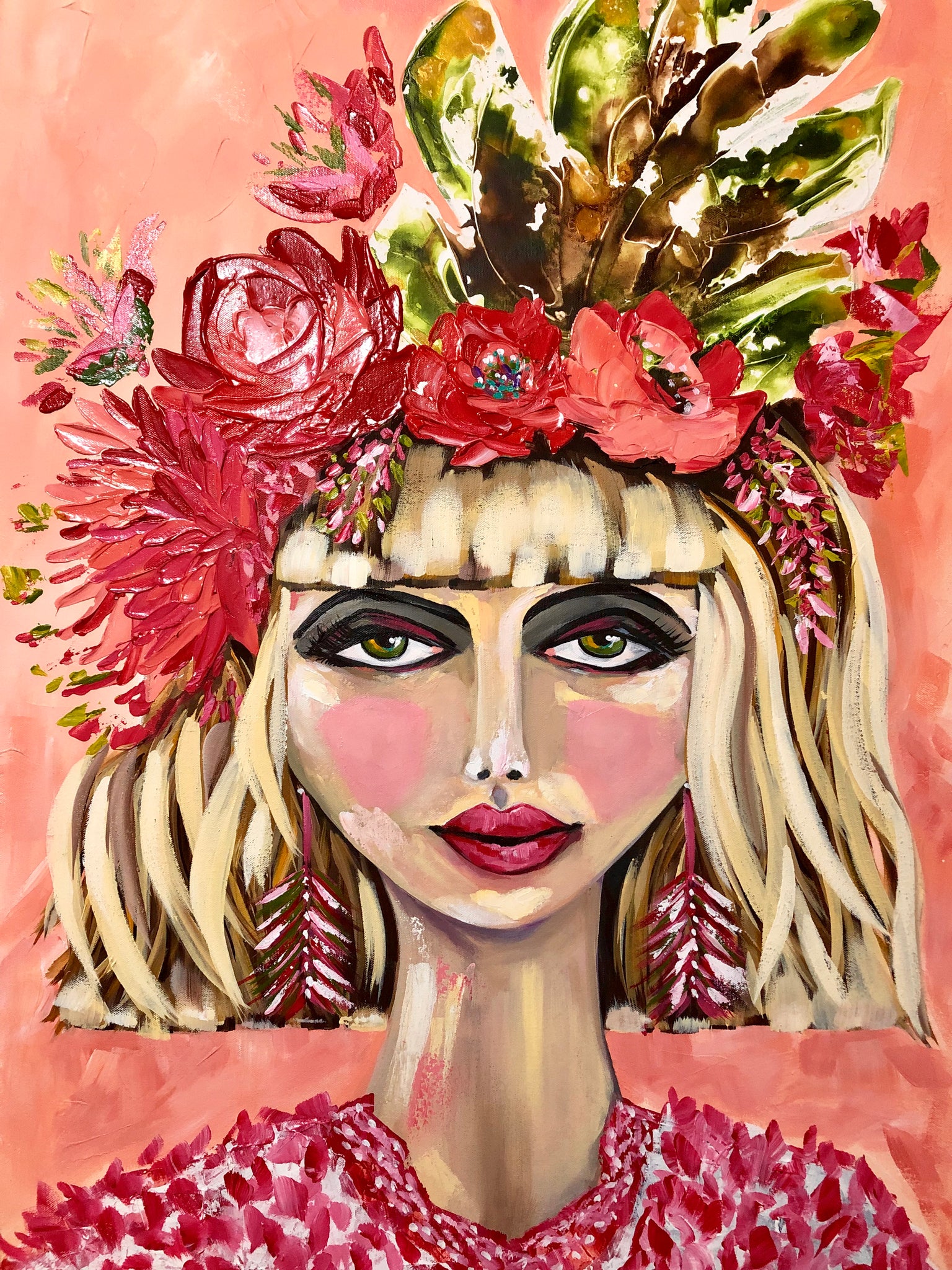 Em Menzie Artist print of  ‘Bohemian Bloom’ is the queen of serenity, wisdom and loyalty. 
