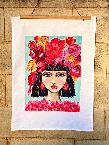 Emma Red & Green Tea Towels