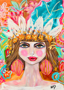 Em Menzies Australian artist - limited edition print  Blissful Betsy